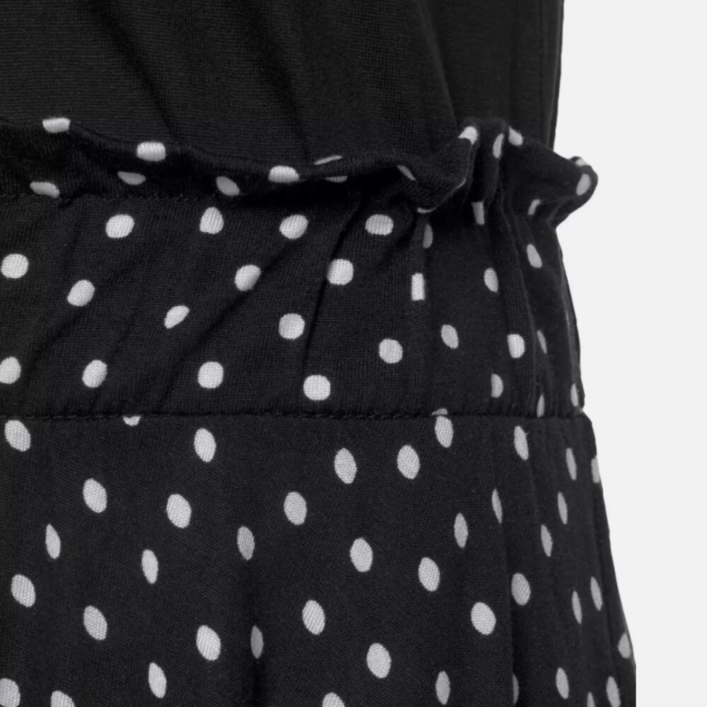 Polka Dot 2 in 1 Look Dress, Black & White, Size M, NEW with Tags, Lascana Pure - Picture 6 of 7